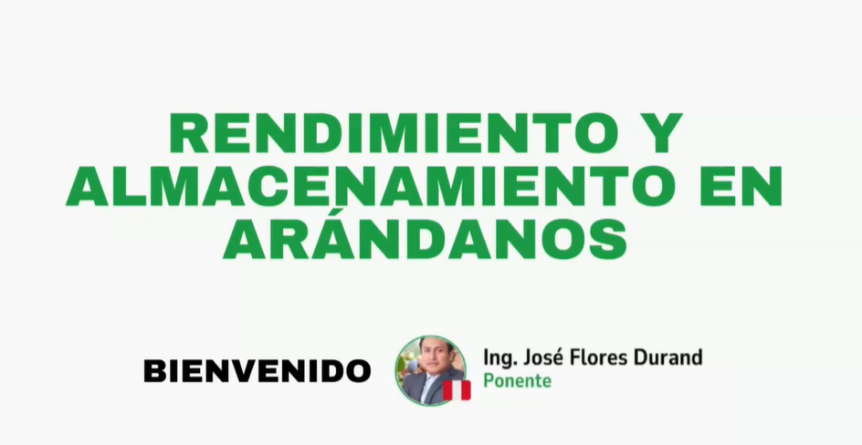  Rendimiento y almacenamiento en Arándanos